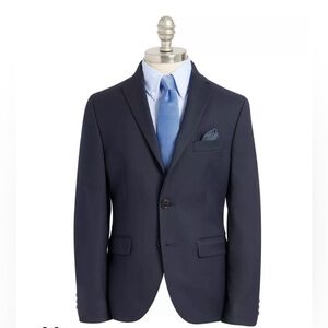 Lauren Ralph Lauren Teen Boy Classic Navy Blue Suit Sport Coat Blazer Size 14R